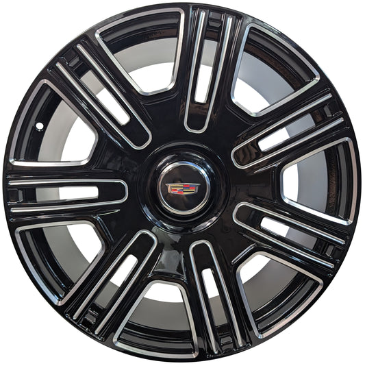 24" Black Wheels fits Cadillac Escalade ESV EXT V Platinum IQ Sport Premium Rims 2000 - 2025 Set of Four | TYH87